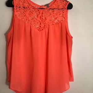 Charlotte Russe Hot Pink Chiffon Blouse XL